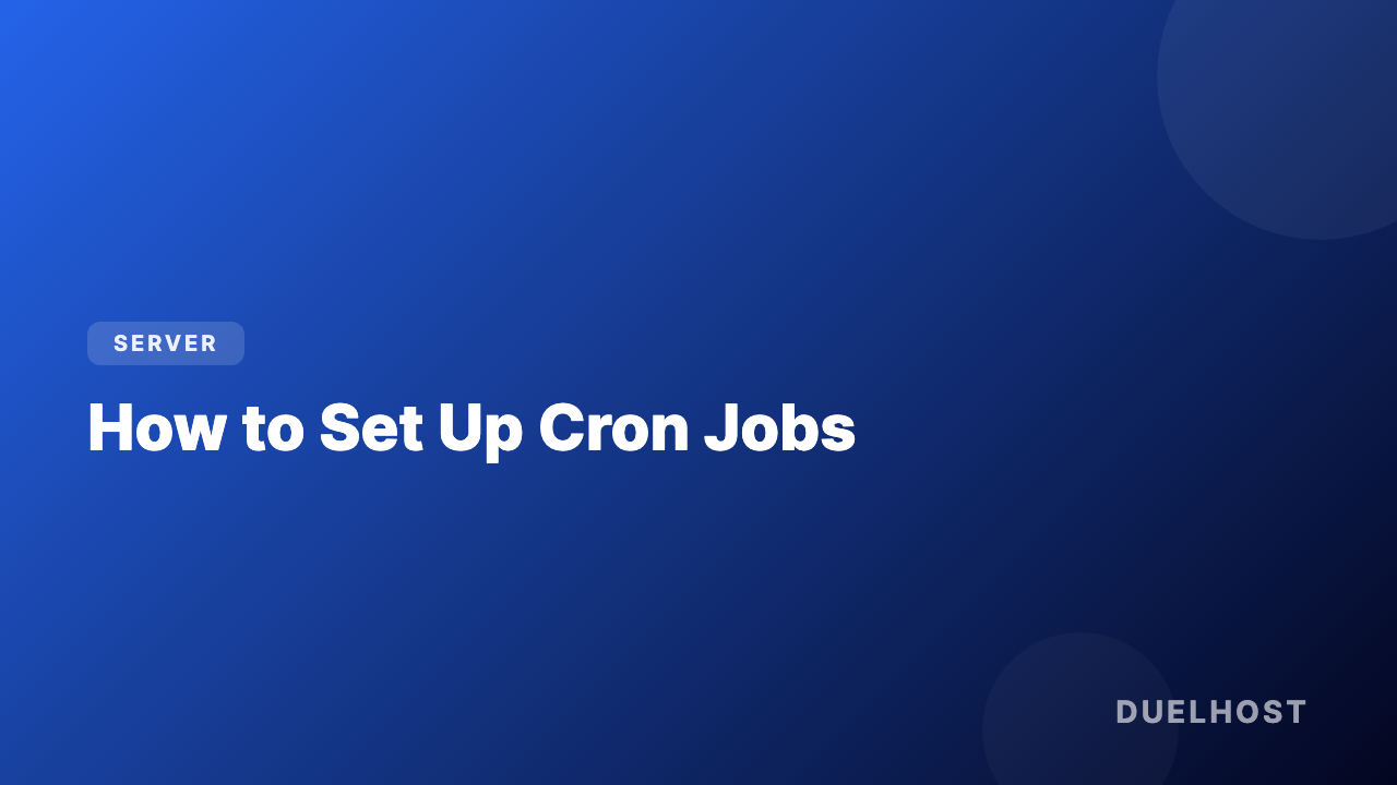 How to set up cron jobs