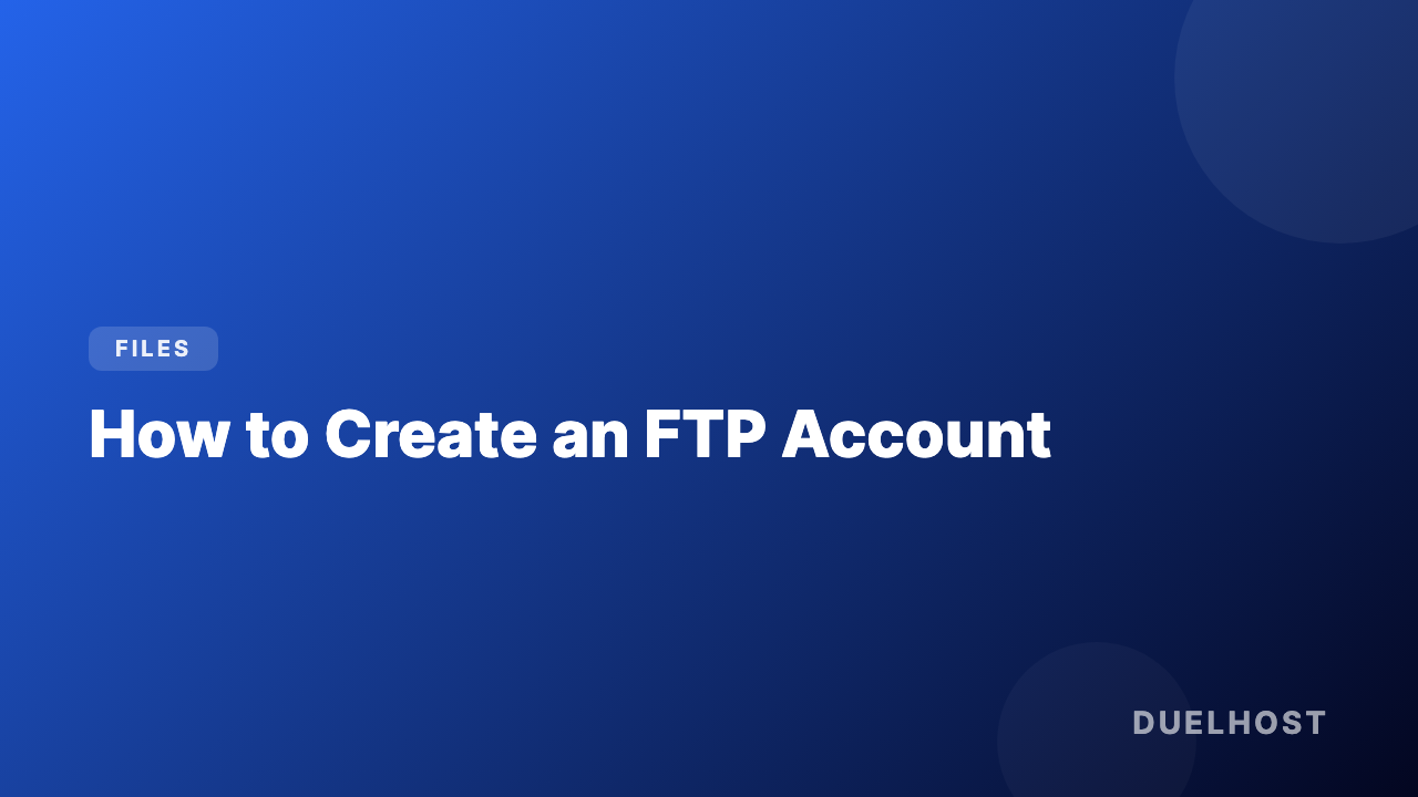 How to Create an FTP User