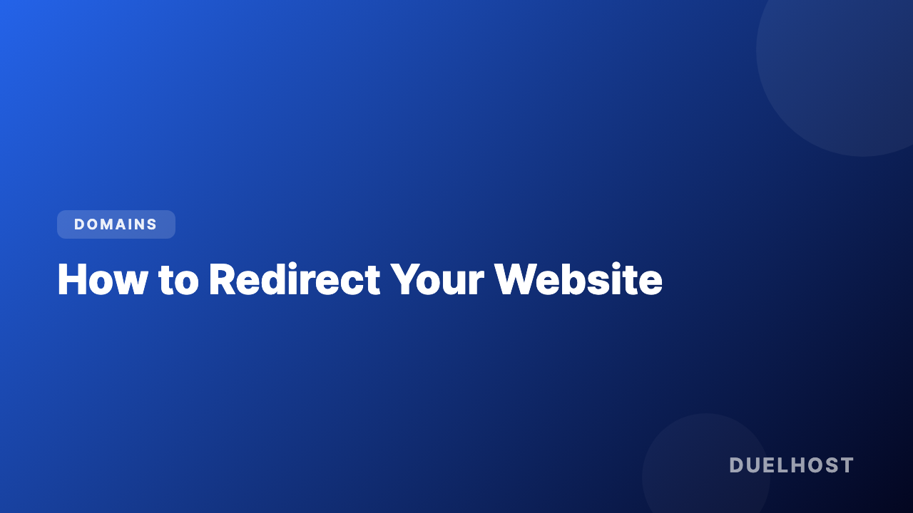 How to redirect your website