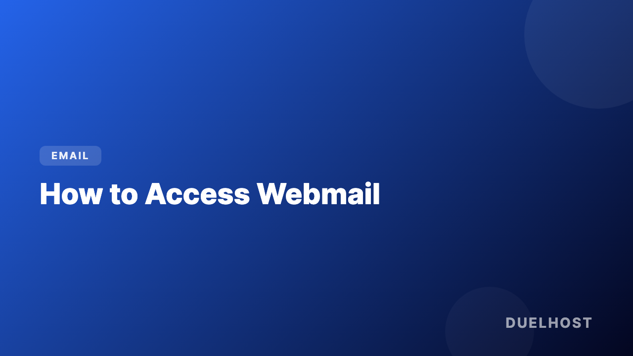 How to access webmail