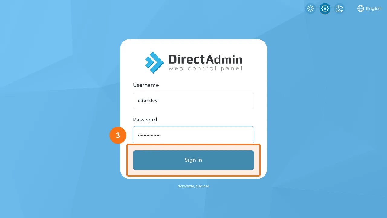 Step 3: Click the "Sign in" button
