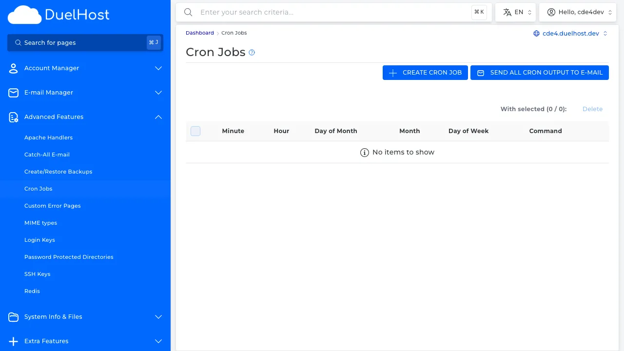 Step 4: View the cron jobs overview